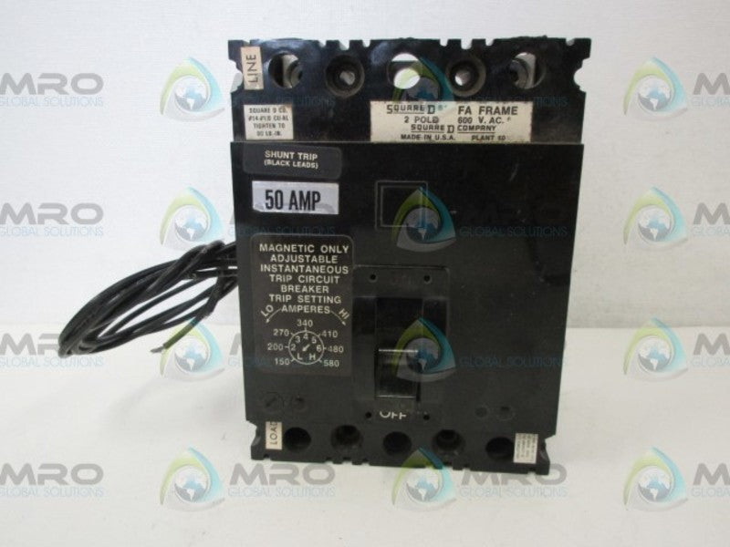 SQUARE D 50AMP 2POLE K12M11 1 CIRCUIT BREAKER NSNP