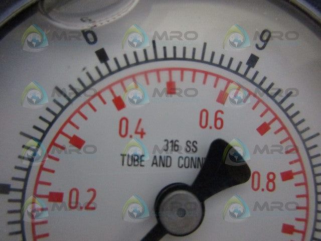 WIKA 316SS TUBE CONNECTION  GAUGE 0-15 *NEW NO BOX*