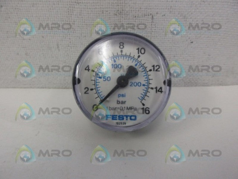 FESTO 162839 ELECTRIC PRESSURE GAUGE 0-250 PSI 0-16 BAR *NEW NO BOX*