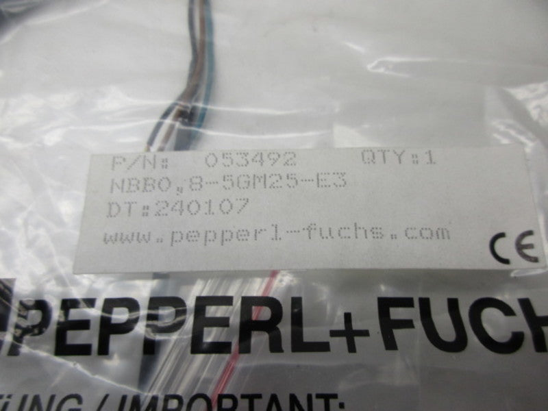 PEPPERL + FUCHS NBB0,8-5GM25-E3 INDUCTIVE DC SENSOR * NEW IN FACTORY BAG *