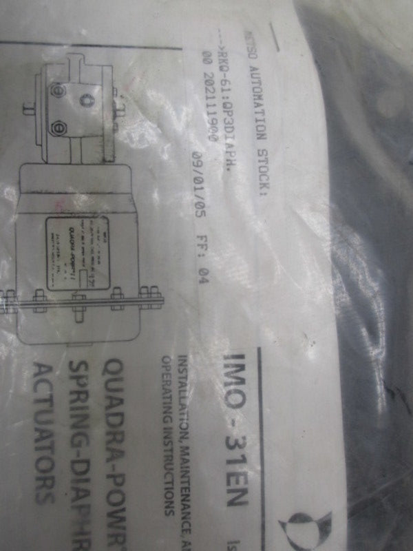 METSO IM0-31EN ACTUATOR REPAIR KIT * NEW IN FACTORY BAG *