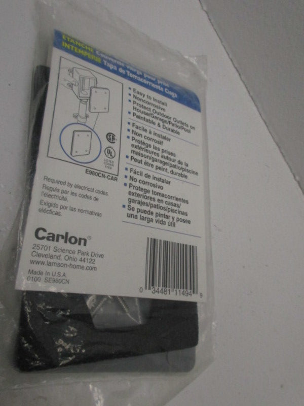 CARLON E980CN-CAR WEATHERPROFF BLANK OUTLET COVER *NEW NO BOX *