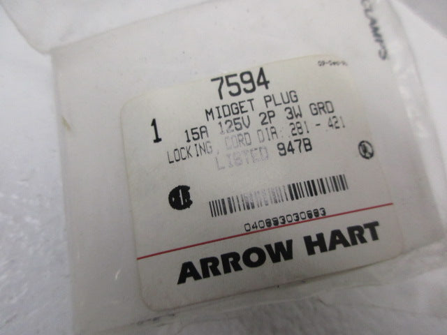 ARROW HART 7594 LOCKING PLUG * NEW IN FACTORY BAG *