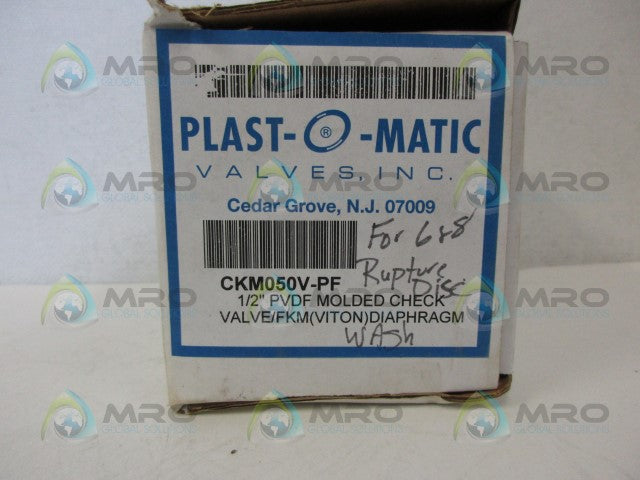 PLASTOMATIC CKM050V-PF CHECK VALVE *NEW IN BOX*