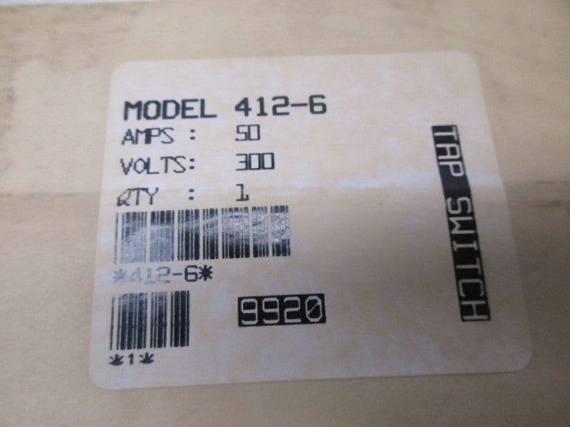 OHMITE 412-6 ROTARY SWITCH * FACTORY SEALED *
