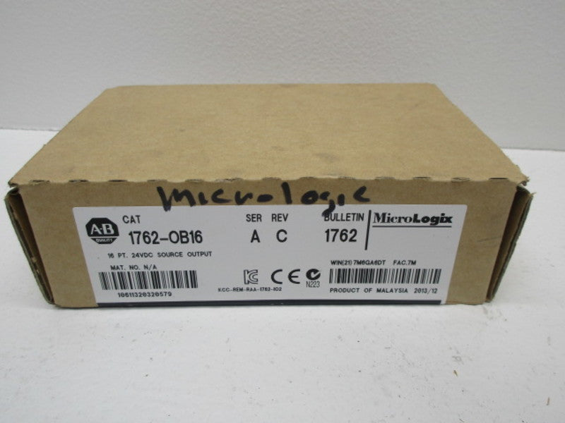ALLEN BRADLEY MICROLOGIX 1762-OB16 SER.A OUTPUT DATE: 2013 * FACTORY SEALED *