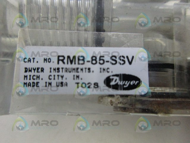 DWYER RMB-83-SSV FLOWMETER *USED*