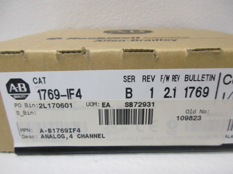 ALLEN BRADLEY 1769-IF4 SER.B F/W 2.1 ANALOG DATE 2004 * FACTORY SEALED *