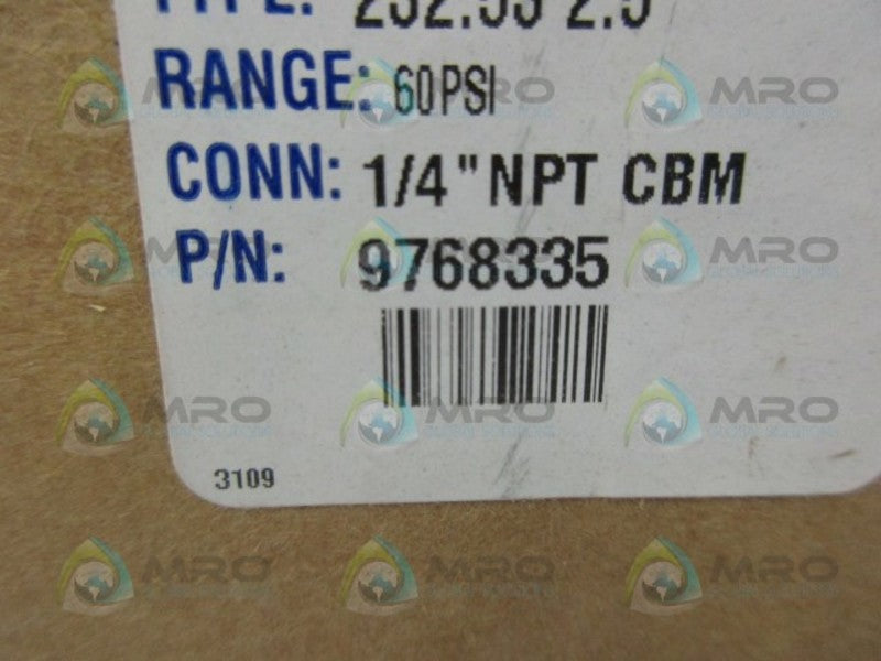 WIKA 9768335 PRESSURE GAUGE 60 PSI *NEW IN BOX*