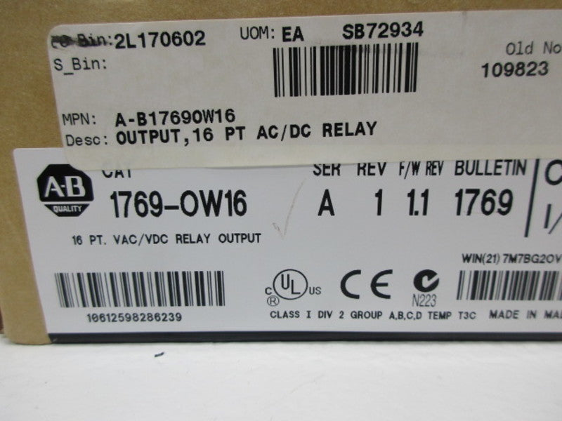 ALLEN BRADLEY 1769-OW16 SER. A F/W 1.1 DATE: 2004 * FACTORY SEALED *