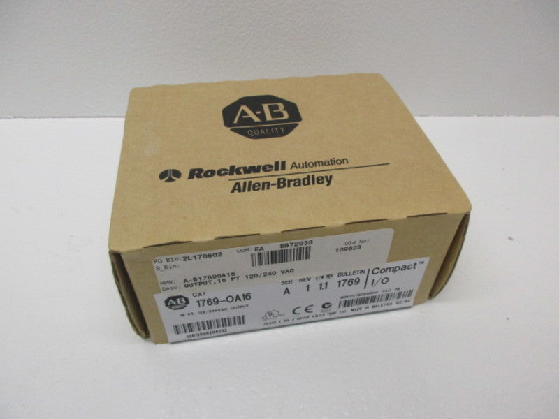 ALLEN BRADLEY 1769-IQ16 SER. A F/W 3.1 DATE: 2004 * FACTORY SEALED *