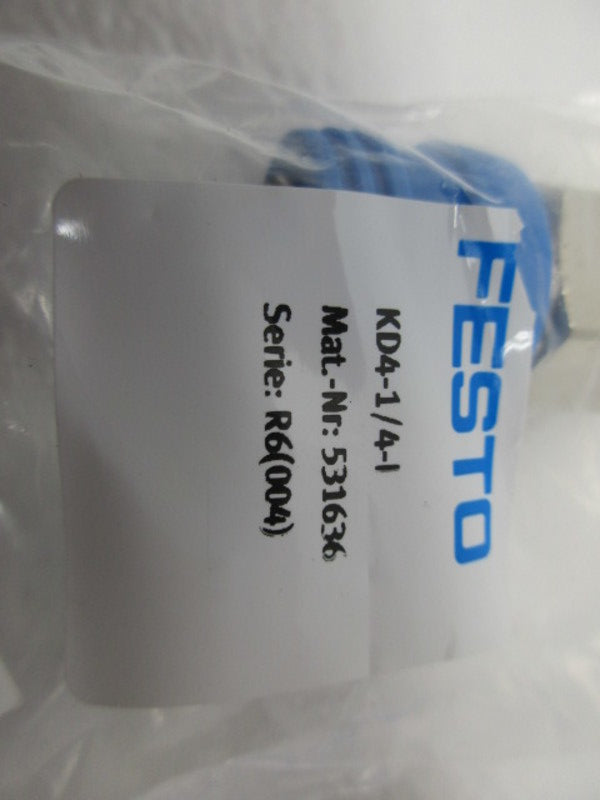 FESTO KD4-1/4-I FLOW CONTROL VALVE * NEW IN FACTORY BAG *