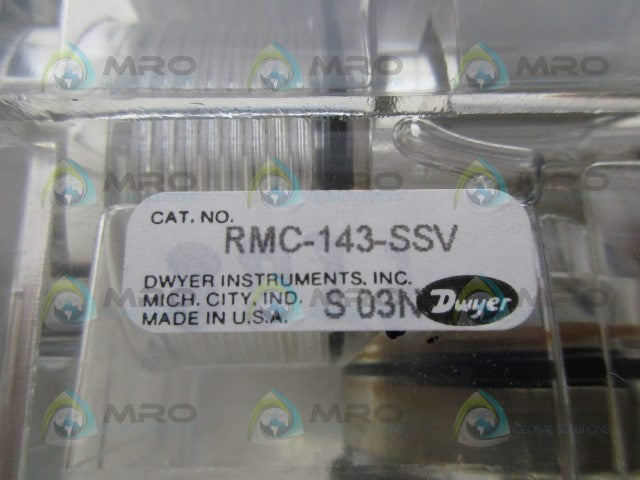 DWYER RMC-143-SSV MASTER FLOWMETER *NEW IN BOX*