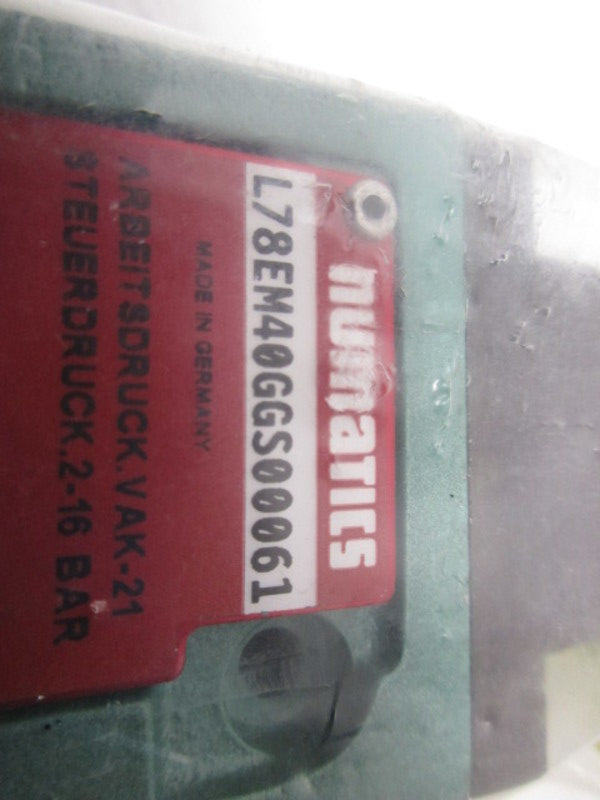 NUMATICS L78EM40GGS00061 * NEW IN FACTORY BAG *