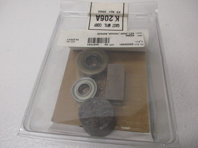 GAST K206A REBUILD KIT GASKET BEARINGS * NEW IN ORIGINAL PACKAGE *