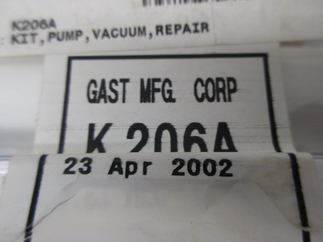 GAST K206A REBUILD KIT GASKET BEARINGS * NEW IN ORIGINAL PACKAGE *