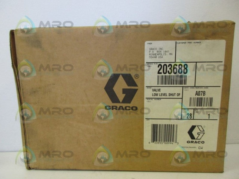 GRACO 203688 LOW LEVEL SHUTOFFS FOR FIREBALL PUMPS *NEW IN BOX*