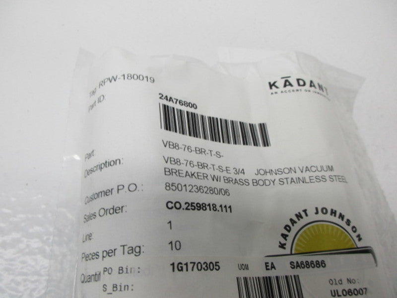 KADANT VB8-76-BR-T-S-E  * NEW IN FACTORY BAG *