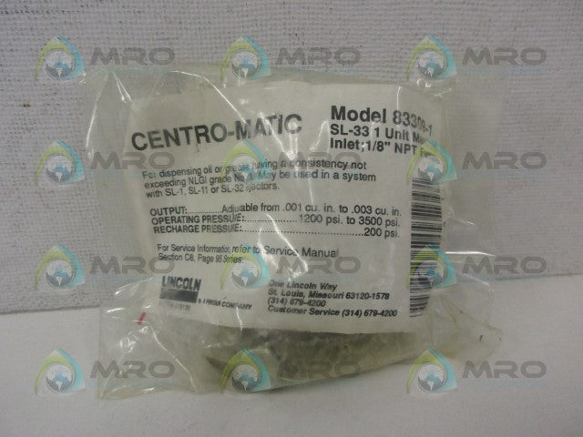 LINCOLN 83309-1 MANIFOLD INLET *NEW IN ORIGINAL PACKAGE*