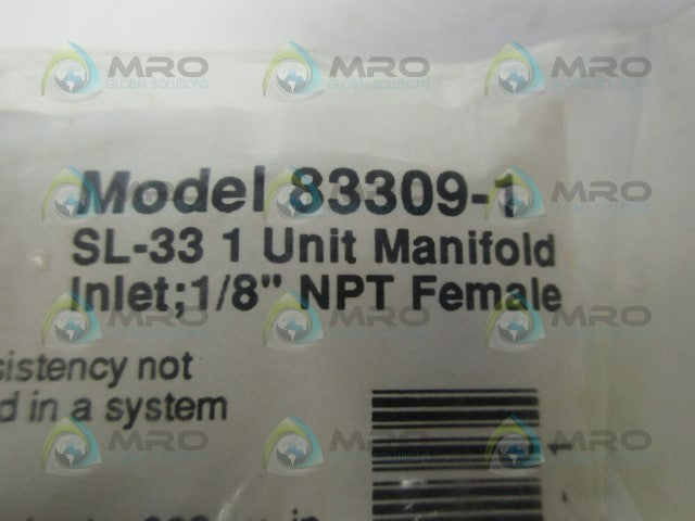 LINCOLN 83309-1 MANIFOLD INLET *NEW IN ORIGINAL PACKAGE*