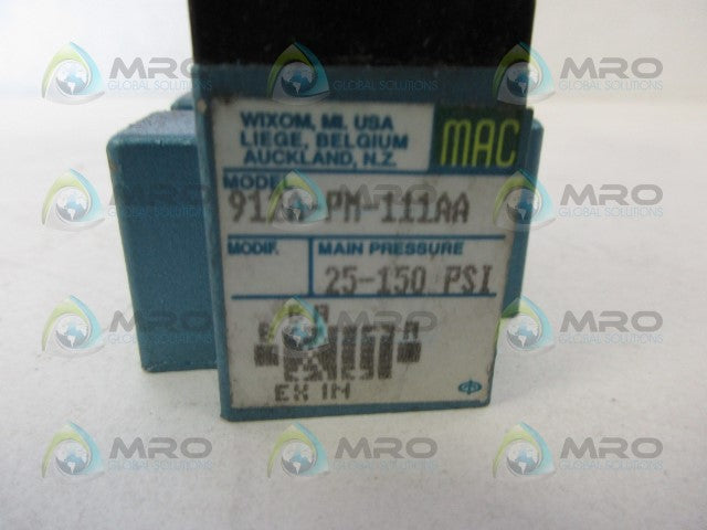 MAC 912A-PM-111AA SOLENOID VALVE *NEW NO BOX*