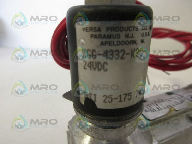 VERSA KGG-4332-K30-24VDC VALVE *NEW NO BOX*