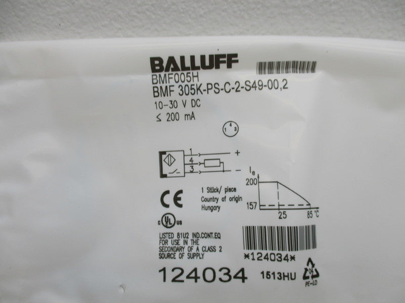 BALLUFF BMF005H (BMF 305K-PS-C-2-S49-00,2) * NEW IN FACTORY BAG *