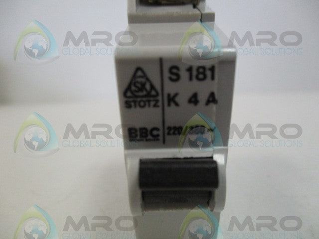 STOTZ KONTAKT S181-K4A CIRCUIT BREAKER *NEW NO BOX*