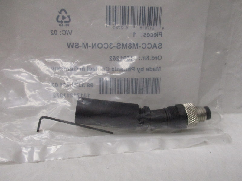 PHOENIX CONTACT SACC-M8MS-3CON-M-SW (1501252) * NEW IN FACTORY BAG *