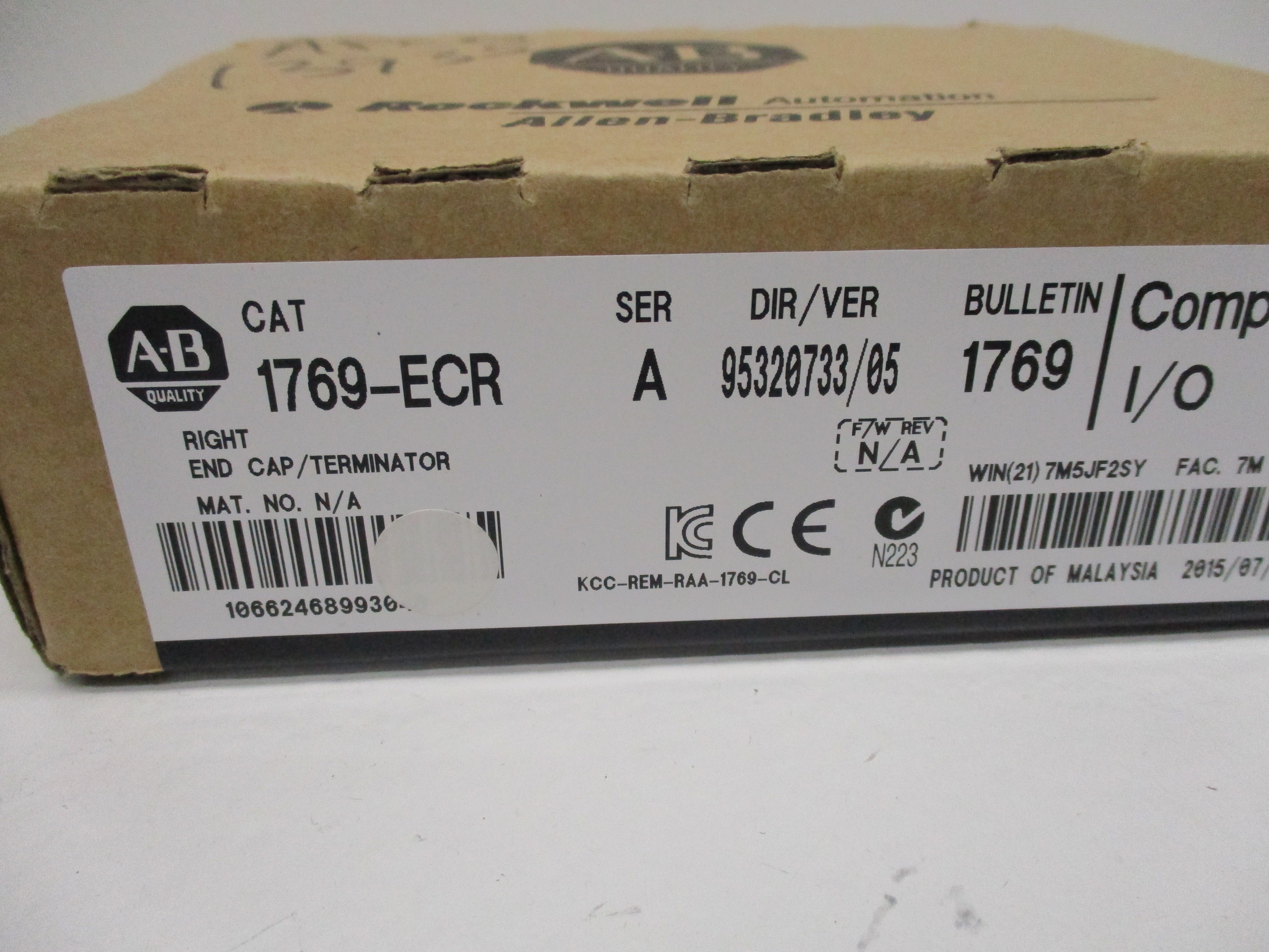 ALLEN BRADLEY 1769-ECR SER. A DATE:2015 * FACTORY SEALED *