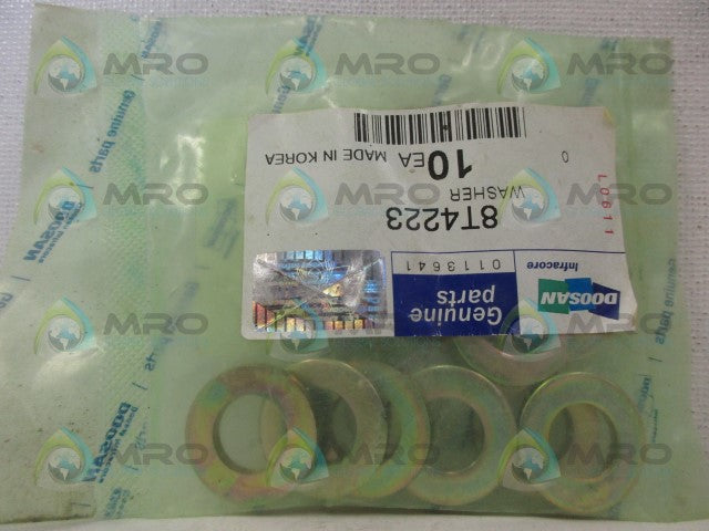 DOOSAN 8T4223 (PKG OF 10) WASHER *NEW IN ORIGINAL PACKAGE*