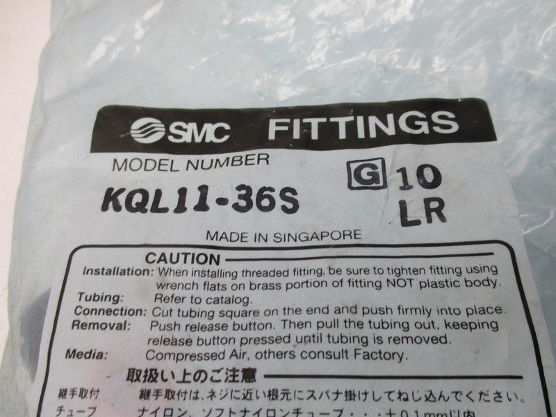 SMC KQL11-36S (QTY:10) * NEW IN FACTORY BAG *