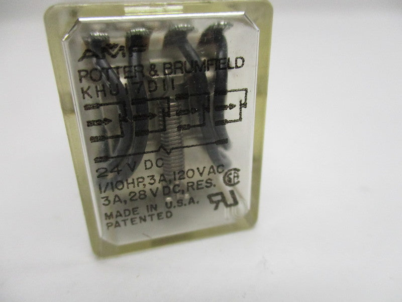 POTTER & BRUMFIELD KHU17D11 24VDC RELAY  UNMP