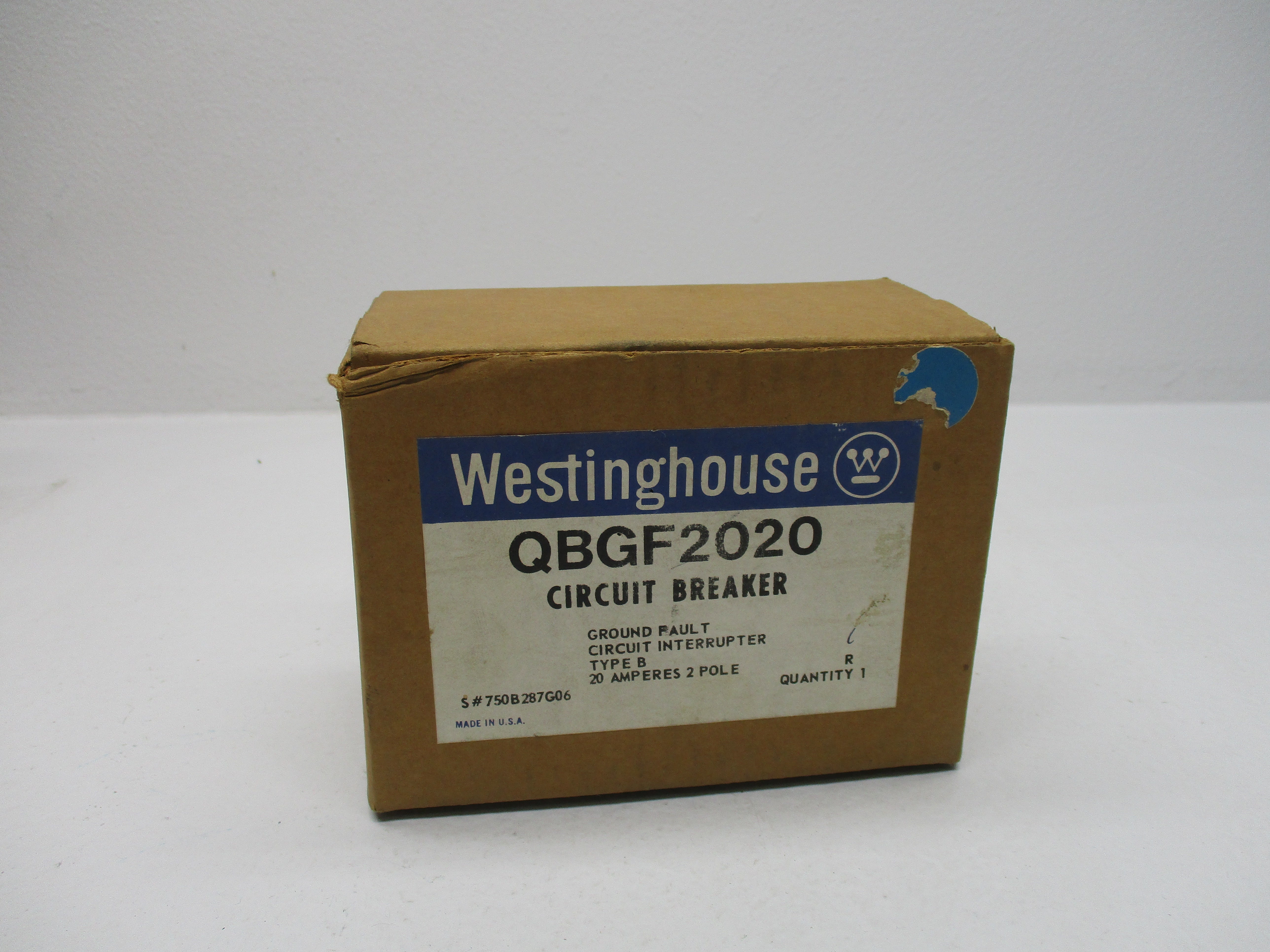 WESTINGHOUSE QBGF2020 CIRCUIT BREAKER 20A 240V NSMP