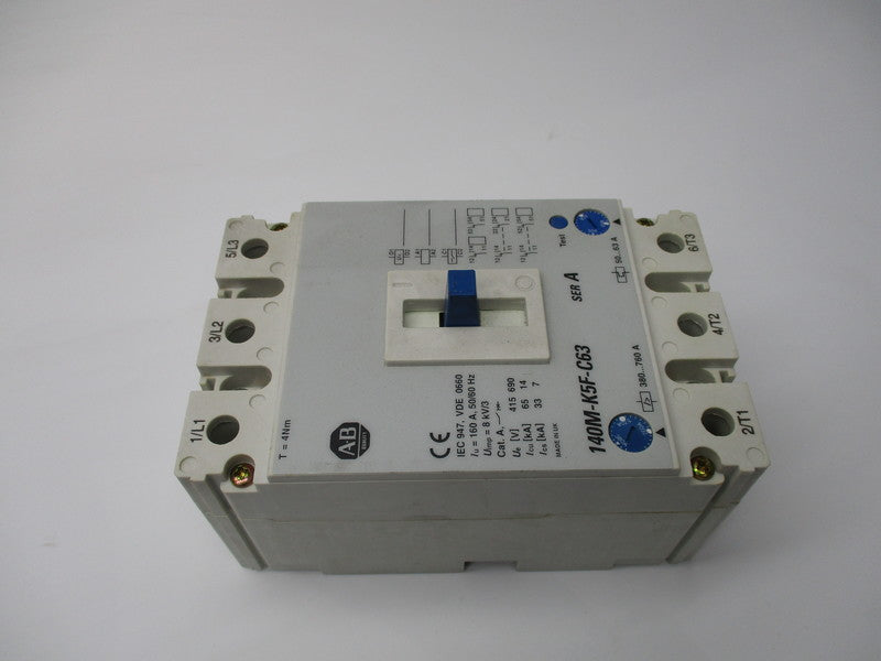 ALLEN BRADLEY 140M-K5F-C63 SER. A CIRCUIT BREAKER 63AMP NSMP