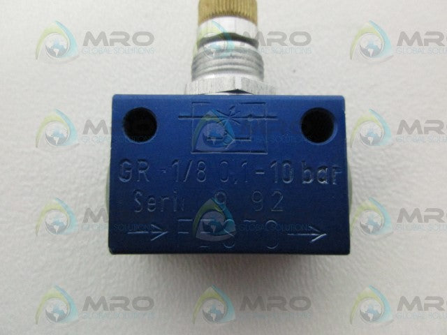 FESTO GR-1/8 0.1-10 BAR FLOW CONTROL VALVE *NEW NO BOX*