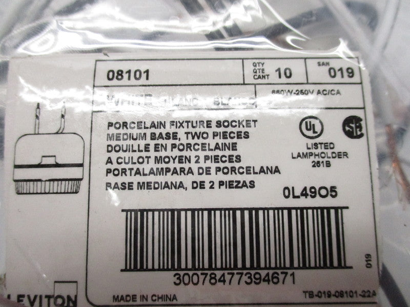 LEVITON 08101 (PKG OF 10)  NSMP