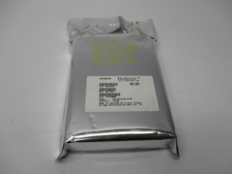HITACHI HDT722516DLAT80 0A31635 HARD DRIVE 164GB  NSMP