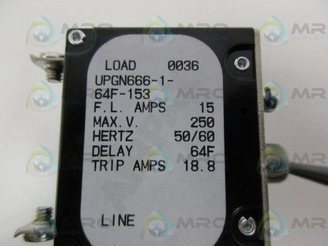 AIR PAX UPGN66-1-64F-153 MAGNETIC CIRCUIT BREAKER *NEW NO BOX*
