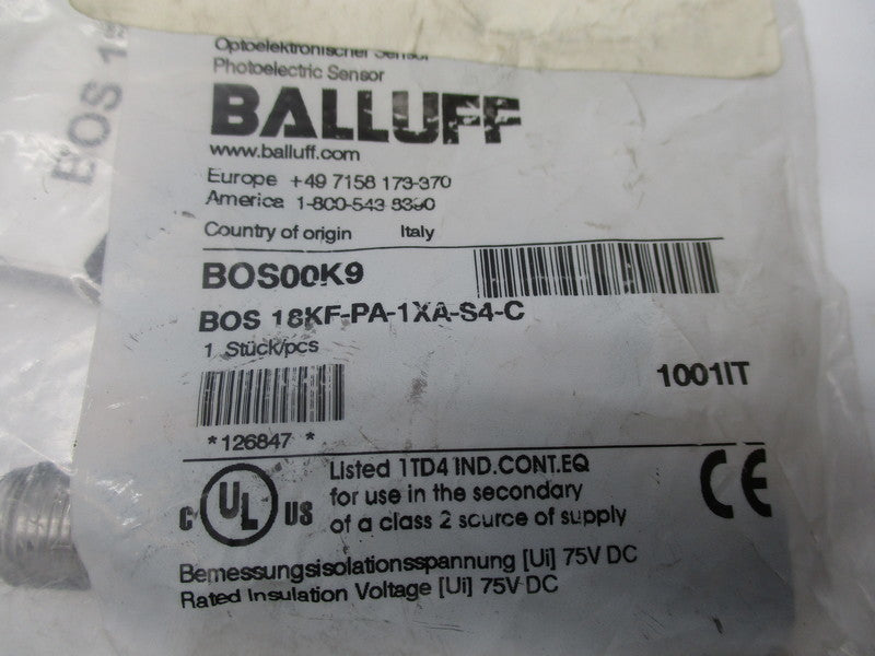 BALLUFF BOS 18KF-PA-1XA-S4-C * NEW IN A FACTORY BAG *