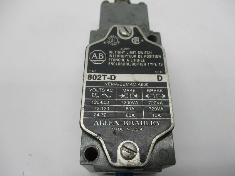 ALLEN BRADLEY 802T-D SER. D UNMP