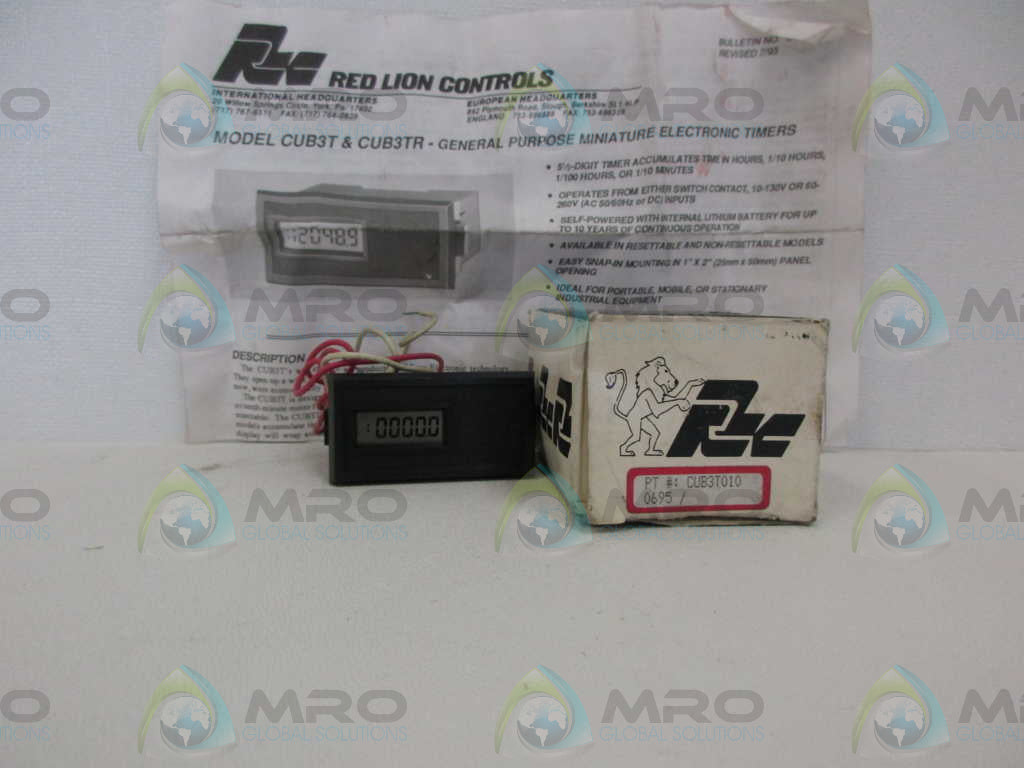 RED LION CUB3T010 0695 MINIATURE ELECTRONIC COUNTER*NEW IN BOX*