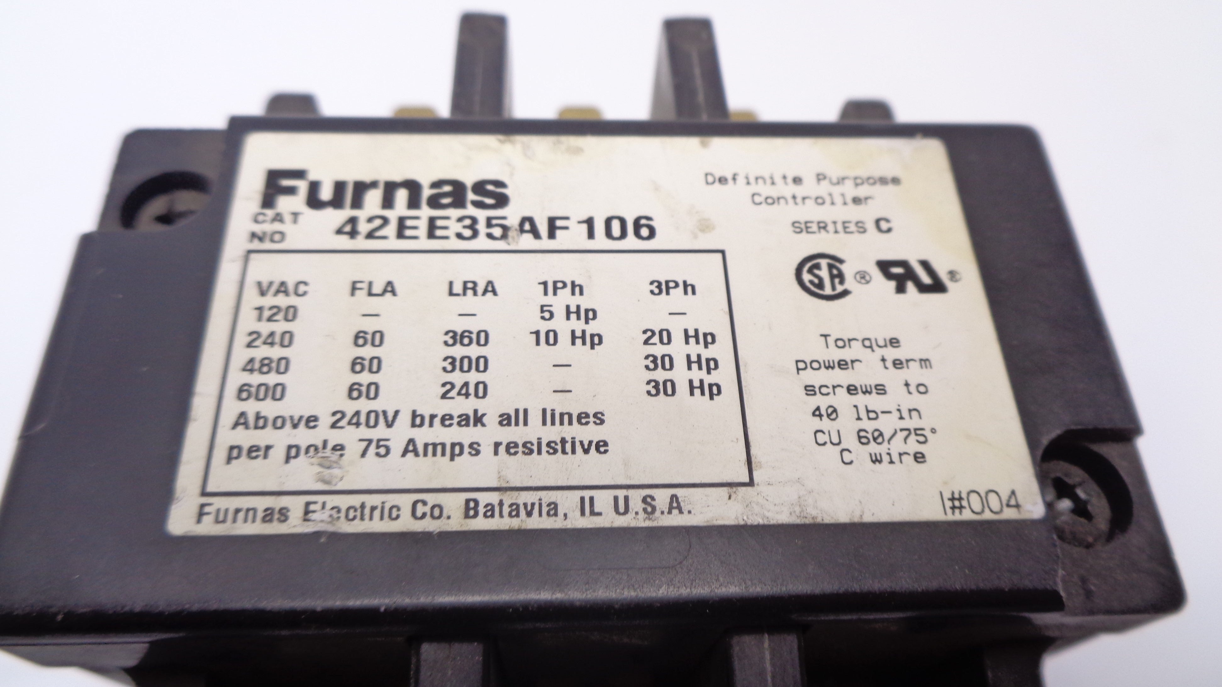 FURNAS 42EE35AF106 SER. C UNMP