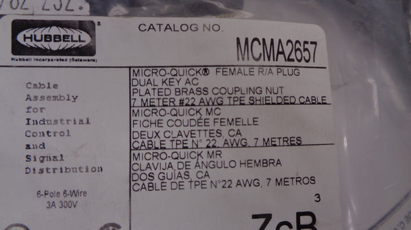HUBBELL MCMA2657 300V 3A NSMP