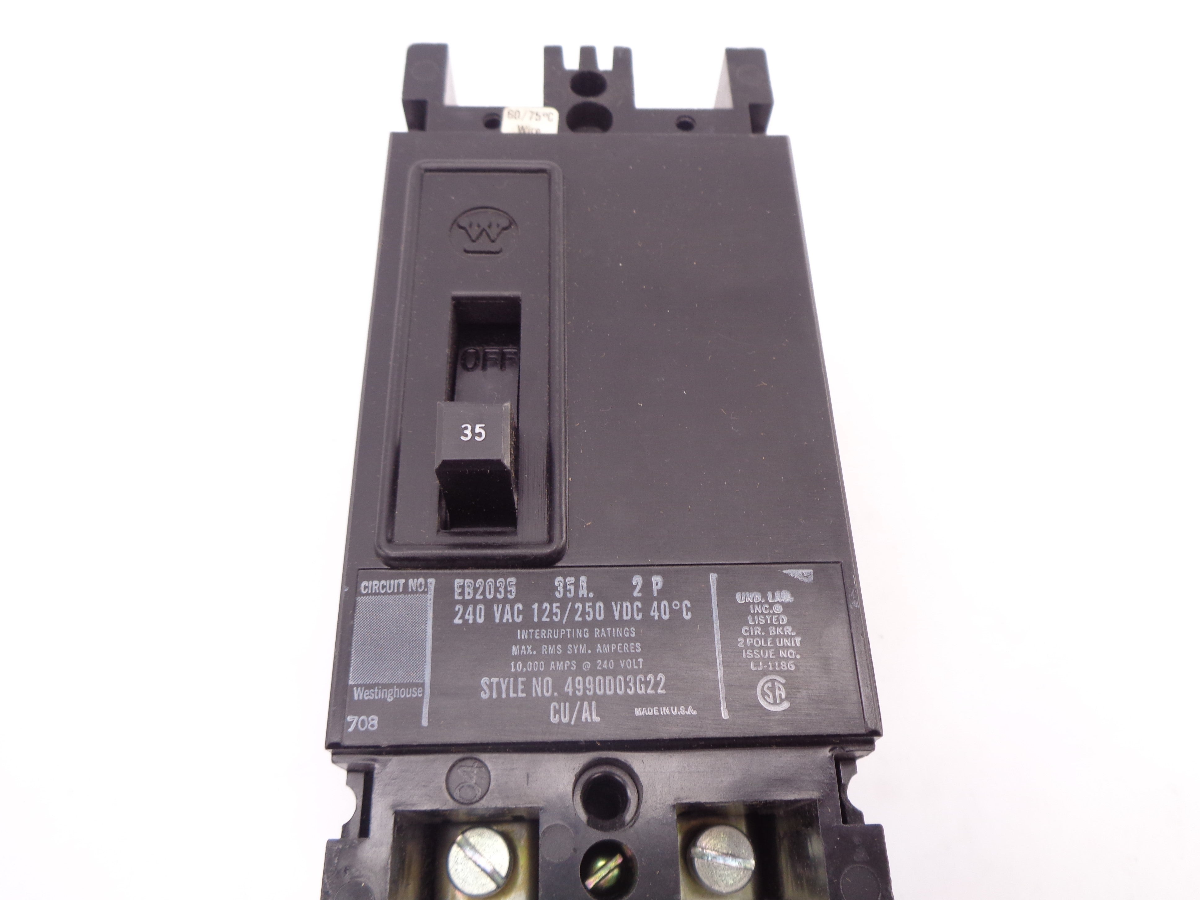 WESTINGHOUSE EB2035 35A 240VAC NSMP