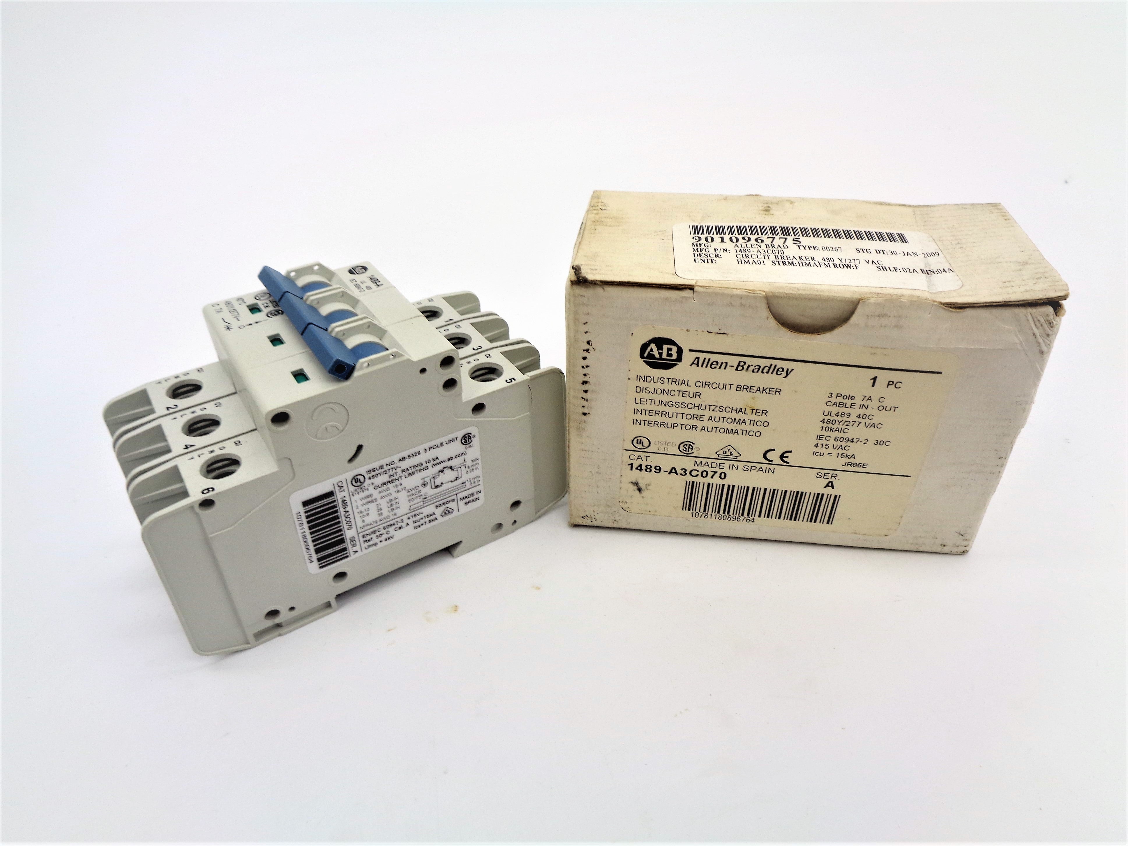 ALLEN BRADLEY 1489-A3C070 SER.A 7A 480Y/277V NSMP