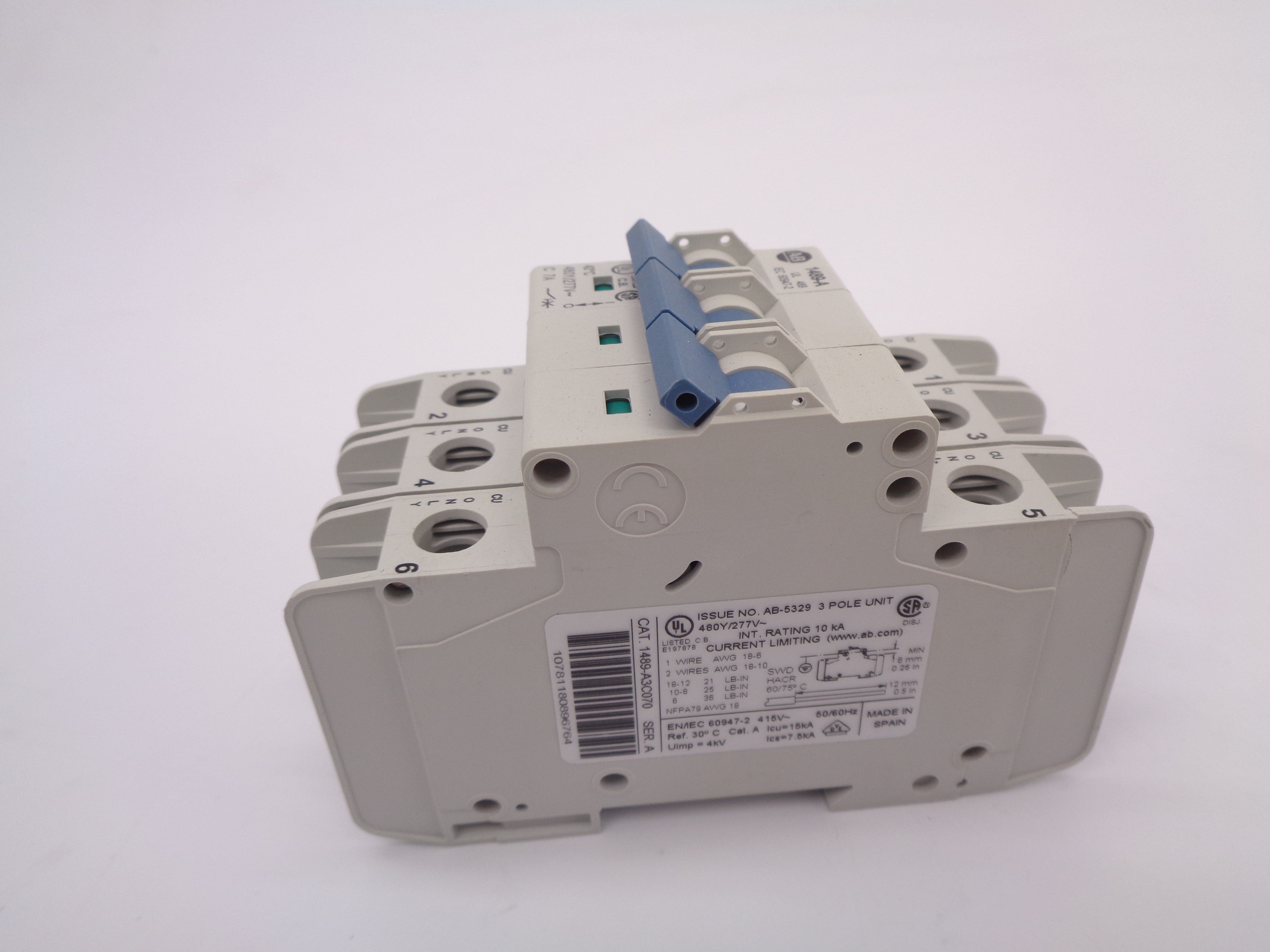ALLEN BRADLEY 1489-A3C070 SER.A 7A 480Y/277V NSMP