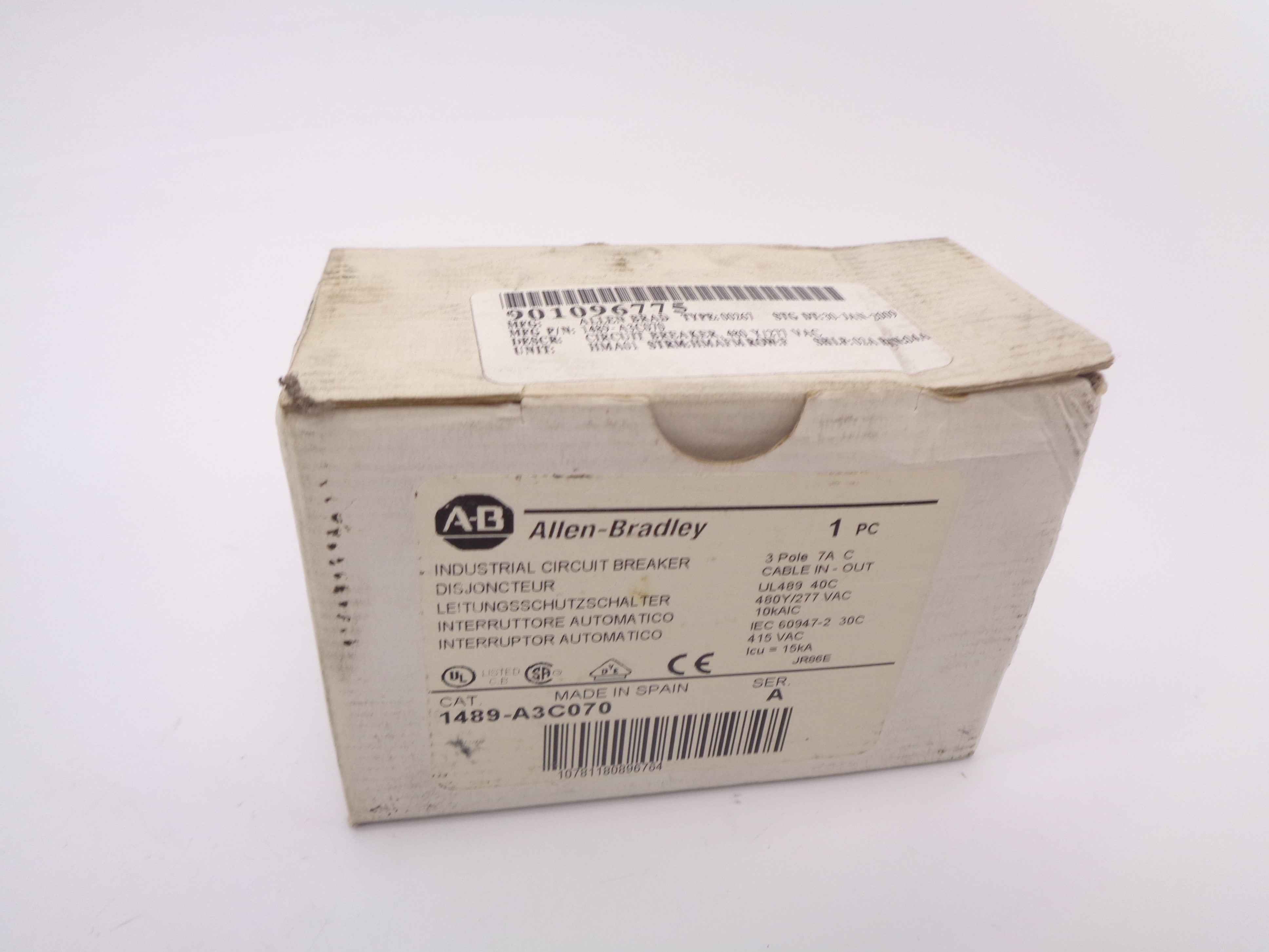 ALLEN BRADLEY 1489-A3C070 SER.A 7A 480Y/277V NSMP
