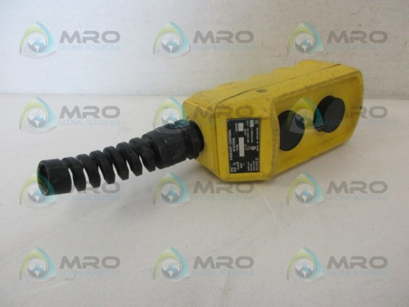 SQUARE D 9001-BW72YS11 PENDANT SATION PUSH BUTTON *USED*