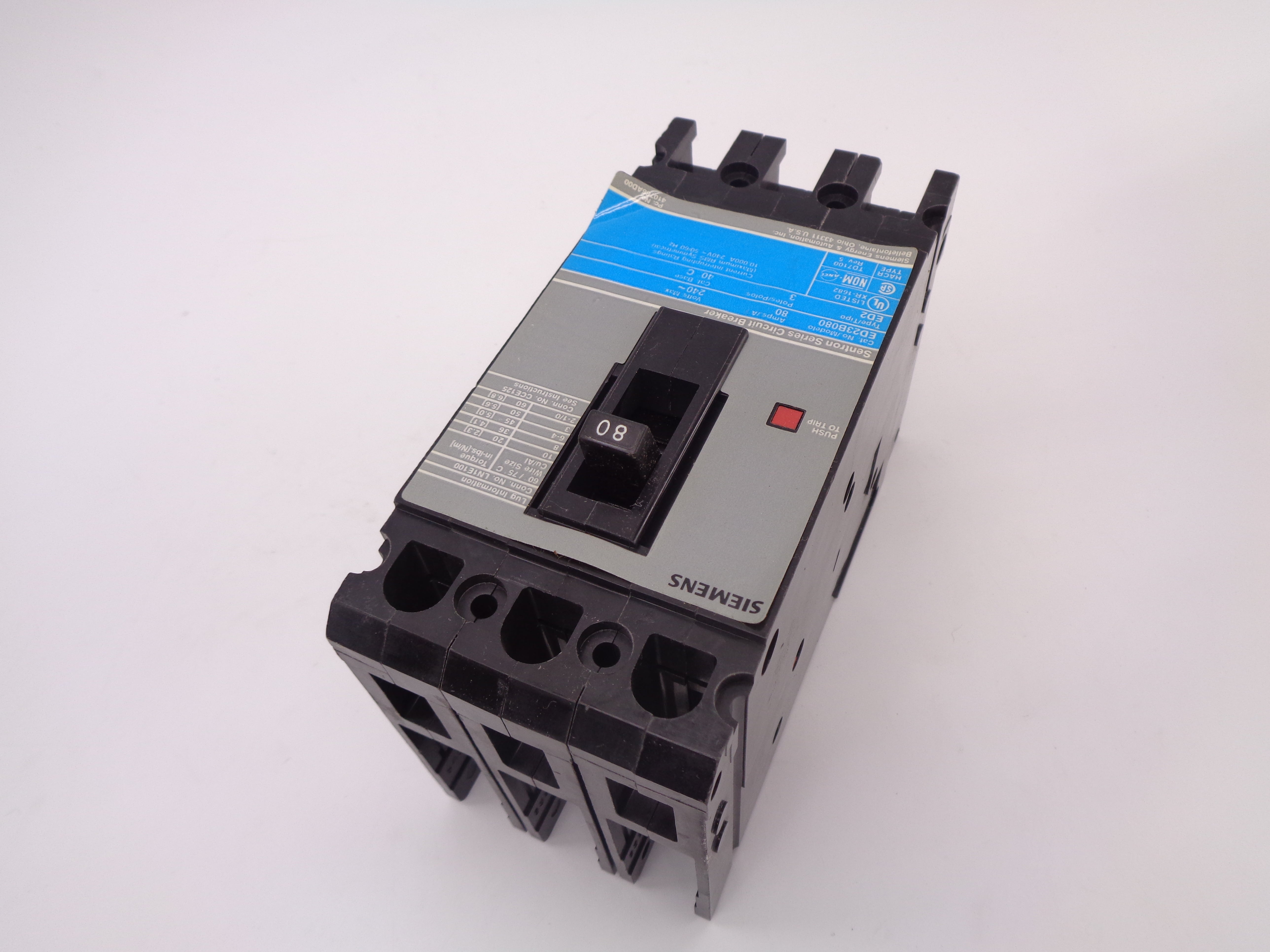 SIEMENS ED23B080L 80AMP 240VAC NSMP
